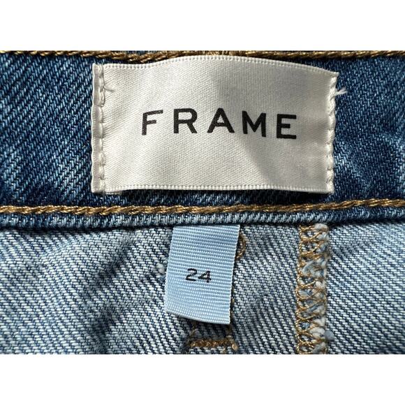 FRAME DENIM WOMENS SIZE 24 DECONSTRUCTED JEAN SKIRT BLUE NEW - Picture 5 of 12